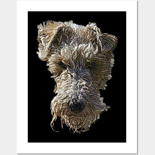 Fox Terrier Face Posters and Art